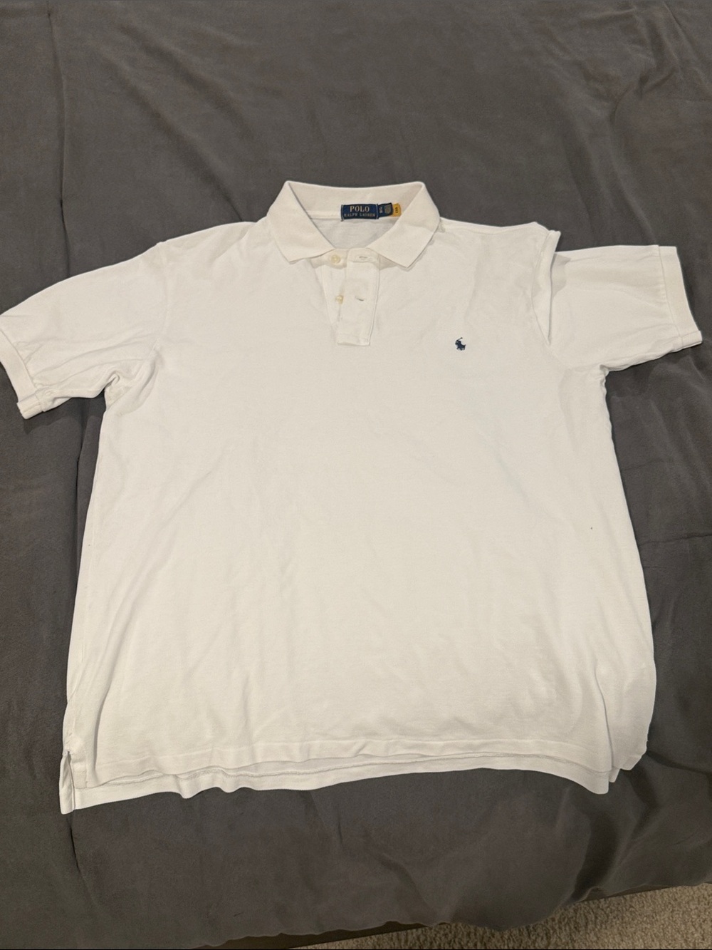 Polo by Ralph Lauren White Short-Sleeve Polo with Navy Pony